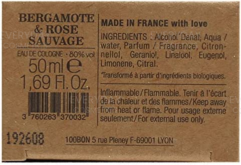 100BON Bergamote & Rose Sauvage Refillable Eau de Parfum Concentrate 50ml Spray