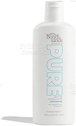 Bondi Sands Pure Self Tan Foaming Water 200ml - Light/Medium