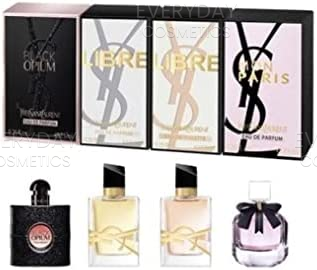 Yves Saint Laurent Miniature Gift Set 7.5ml Libre EDT + 7.5ml Libre EDP + 7.5ml Mon Paris EDP + 7.5ml Black Opium EDP