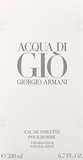 Giorgio Armani Acqua Di Gio Eau De Toilette 200ml Spray