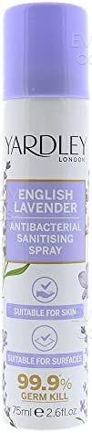 Yardley English Lavender Antibacterial Hand Sanitiser 75ml Spray