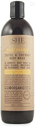 Om She Aromatherapy Zesty Orange Coffee & Coconut Body Wash 500ml