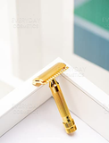 Dovo Merkur Safety Razor With Sample Blade - Gold Plated 34G HD