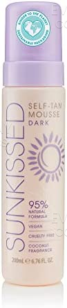 Sunkissed 95 Percent Natural Self Tan Mousse 200ml - Dark