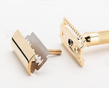 Dovo Merkur Safety Razor With Sample Blade - Gold Plated 34G HD