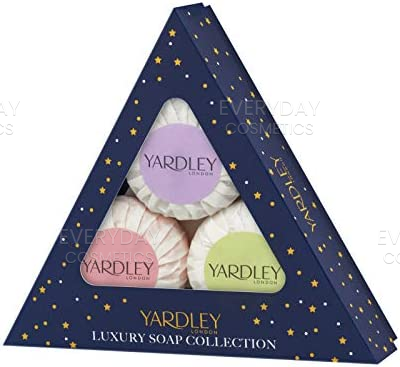 Yardley Luxury Soap Gift Set 3 Pieces (1 x 50g English Lavender Soap
1 x 50g English Rose Soap
1 x 50g Lily Of The Valley Soap)