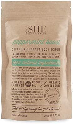 Om She Aromatherapy Peppermint Boost Coffee & Coconut Body Scrub 200g