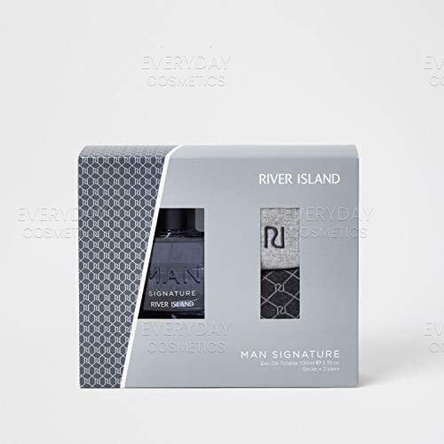 River Island Man Signature Gift Set 100ml EDT+ 2 Pairs Of Socks