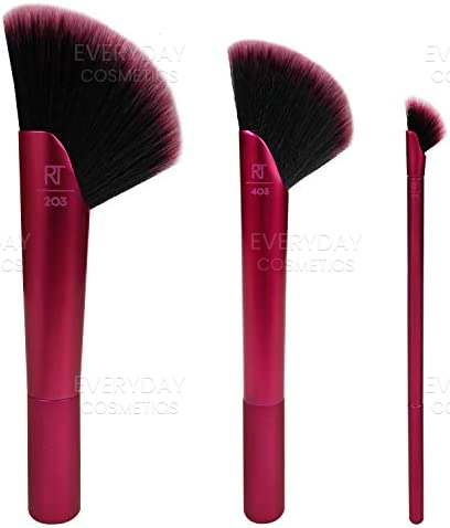 Real Techniques Rebel Edge Trio Gift Set 3 Pieces (1 x Defining/Blending Brush
1 x Eye Brush
1 x Highlighter Brush)