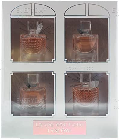 Lancôme La Vie Est Belle Miniatures Gift Set 4 Pieces (2 x 4ml Lancôme La Vie Est Belle Eau de Parfum 
2 x 4ml Lancôme La Vie Est Belle L'Eclat Eau de Parfum)