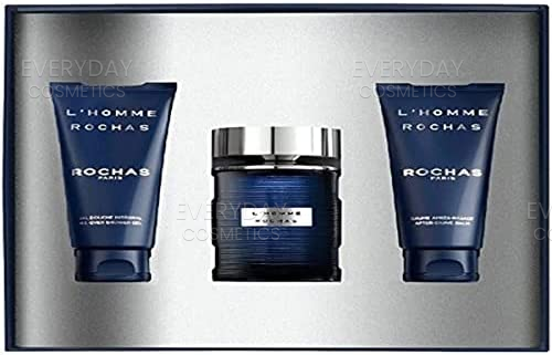 Rochas L'Homme Rochas Gift Set 100ml EDT + 100ml Aftershave Balm + 100ml Shower Gel