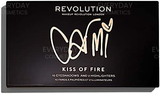 Makeup Revolution x Carmi Kiss On Fire Makeup Palette 10 x 2g Eyeshadow + 2 x 3.5g Highlighter