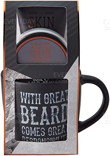 Style & Grace Skin Expert for Him Beard Gift Set 60ml Beard Balm + 70ml Beard Shampoo + Mug