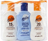 Malibu Sun Protection Travel Set 100ml SPF15 Lotion + 100ml SPF20 Lotion + 100ml Soothing After Sun Lotion + Bag