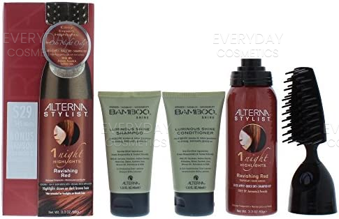 Alterna Stylist Gift Set 100ml 1 Night Highlights in Ravish Red + 40ml Bamboo Shine Conditioner + 40ml Bamboo Shine Shampoo