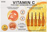 Skin Treats Vitamin C Five Day Skincare System Set 2 x 60g Hydrogel Face Mask + 5 x 10ml Serum Ampoules