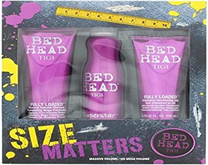 Tigi Bed Head For Women Size Matters Gift Set 250ml Shampoo + 200ml Conditioner + 311ml Thickening Spray