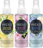 Yardley Miniature Fragrance Mist Gift Set 50ml Blossom & Peach Fragrance Mist + 50ml Freesia & Bergamot Fragrance Mist + 50ml Bluebell & Sweet Pea Fragrance Mist