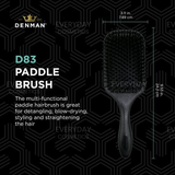 Denman Paddle Brush D83 - Black