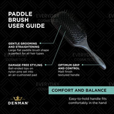 Denman Paddle Brush D83 - Black