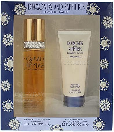 Elizabeth Taylor Diamonds & Sapphires Gift Set 100ml EDT + 100ml Body Lotion