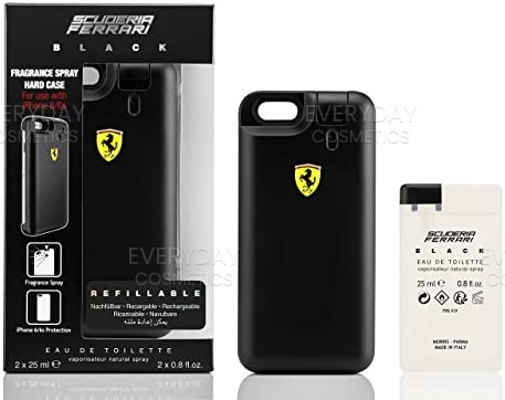 Ferrari Black Gift Set 2 x 25ml EDT+ Fragrance Spray Hard Case for Iphone6