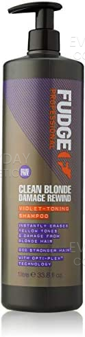 Fudge Clean Blonde Damage Rewind Violet Toning Shampoo 1000ml