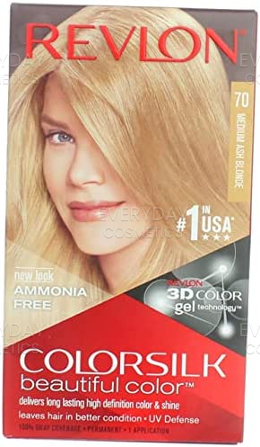 Revlon ColorSilk Permanent Hair Colour - 70 Medium Ash Blonde